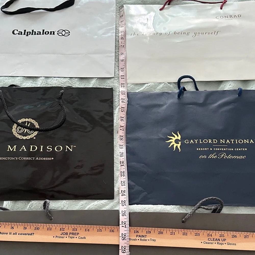 8 Assorted Empty Designer Shopping Bags